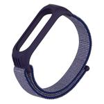 For Xiaomi Mi Band 5/4/3 Texture Case Hook and Loop Fastener Watch Band(Midnight Blue)