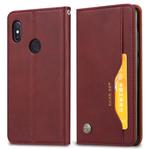 Knead Skin Texture Horizontal Flip Leather Case for Xiaomi Mi 8SE, with Photo Frame & Holder & Card Slots & Wallet(Wine Red)