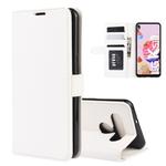 For LG K41S / K51S R64 Texture Single Horizontal Flip Protective Case with Holder & Card Slots & Wallet& Photo Frame(White)