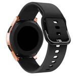 20mm For Huawei Watch GT2 42MM / Amazfit BipS 2 Youth Version Color Buckle Silicone Watch Band(Black)