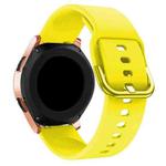 20mm For Huawei Watch GT2 42MM / Amazfit BipS 2 Youth Version Color Buckle Silicone Watch Band(Yellow)