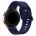 20mm For Huawei Watch GT2 42MM / Amazfit BipS 2 Youth Version Color Buckle Silicone Watch Band(Midnight Blue)