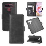 For LG K41S / K51S Dual-side Magnetic Buckle Horizontal Flip Leather Case with Holder & Card Slots & Wallet(Black)