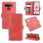 For LG K41S / K51S Dual-side Magnetic Buckle Horizontal Flip Leather Case with Holder & Card Slots & Wallet(Red)