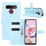 For LG K41S / K51S Litchi Texture Horizontal Flip Protective Case with Holder & Card Slots & Wallet(Blue)