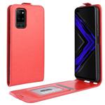For Huawei Honor Play4 Pro / Honor V30 R64 Texture Single Vertical Flip Leather Protective Case with Card Slots & Photo Frame(Red)