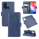 For Vivo Y50/Y30 Dual-side Magnetic Buckle Horizontal Flip Leather Case with Holder & Card Slots & Wallet(Dark Blue)