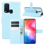 For Vivo Y50/Y30 Litchi Texture Horizontal Flip Protective Case with Holder & Card Slots & Wallet(Blue)