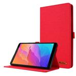 For Huawei MatePad T 8 Horizontal Flip TPU + Fabric PU Leather Protective Case with Card Slots & Holder(Red)