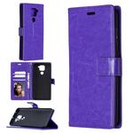 For Xiaomi Redmi Note 9 Crazy Horse Texture Horizontal Flip Leather Case with Holder & Card Slots & Wallet & Photo Frame(Purple)