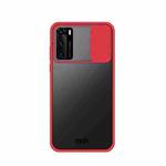 For Huawei P40 MOFI Xing Dun Series PC + TPU Anti-peep Waterproof And Anti-drop All-inclusive Protective Shell, Translucent Frosted(Red)