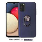 For Samsung Galaxy A72 5G/4G 360 Rotary Multifunctional Stent PC+TPU Case with Magnetic Invisible Holder(Navy Blue)