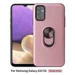 For Samsung Galaxy A32 5G 360 Rotary Multifunctional Stent PC+TPU Case with Magnetic Invisible Holder(Rose Gold)