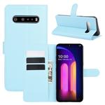 For LG V60 ThinQ 5G Litchi Texture Horizontal Flip Protective Case with Holder & Card Slots & Wallet(Blue)