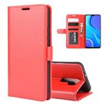 For Xiaomi Redmi 9 R64 Texture Single Horizontal Flip Protective Case with Holder & Card Slots & Wallet& Photo Frame(Red)