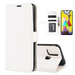 For Samsung Galaxy M31 R64 Texture Single Horizontal Flip Protective Case with Holder & Card Slots & Wallet& Photo Frame(White)