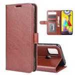 For Samsung Galaxy M31 R64 Texture Single Horizontal Flip Protective Case with Holder & Card Slots & Wallet& Photo Frame(Brown)