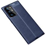 For Samsung Galaxy Note20 Ultra Litchi Texture TPU Shockproof Case(Navy Blue)