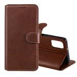 For Samsung Galaxy A41 ENKAY Hat-Prince Horizontal Flip Leather Case with Holder & Card Slots & Wallet(Brown)