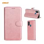 For Samsung Galaxy M30s ENKAY Hat-Prince Horizontal Flip Leather Case with Holder & Card Slots & Wallet(Pink)