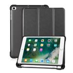 For iPad mini 5 / mini 4 / mini 3 / mini 2 / mini 3-folding Litchi Texture Horizontal Flip PU Leather + Shockproof TPU Case with Holder & Pen Slot(Black)