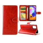 For Samsung Galaxy A31 Crazy Horse Texture Leather Horizontal Flip Protective Case with Holder & Card Slots & Wallet & Photo Frame(Brown)