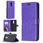 For Xiaomi Redmi 8 Crazy Horse Texture Horizontal Flip Leather Case with Holder & Card Slots & Wallet & Photo Frame(Purple)