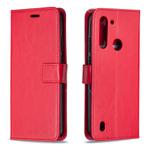 For Motorola Moto G8 Power Lite Crazy Horse Texture Horizontal Flip Leather Case with Holder & Card Slots & Wallet & Photo Frame(Red)