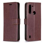 For Motorola Moto G8 Power Lite Crazy Horse Texture Horizontal Flip Leather Case with Holder & Card Slots & Wallet & Photo Frame(Brown)