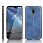 For Nokia 2.2 Shockproof Sewing Cow Pattern Skin PC + PU + TPU Case(Blue)