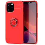 For iPhone 12 Pro Max Metal Ring Holder 360 Degree Rotating TPU Case(Red+Red)