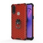 For Xiaomi Redmi Note 7 / Note 7 Pro  Shockproof Honeycomb PC + TPU Ring Holder Protection Case(Red)