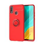 For Huawei Y8S Metal Ring Holder 360 Degree Rotating TPU Case(Red+Red)