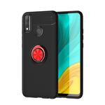For Huawei Y8S Metal Ring Holder 360 Degree Rotating TPU Case(Black+Red)