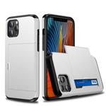 For iPhone 12 Pro Max Shockproof Rugged Armor Protective Case with Card Slot(White)