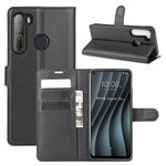 For HTC Desire 20 Pro Litchi Texture Horizontal Flip Protective Case with Holder & Card Slots & Wallet(Black)