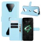 For Xiaomi Black Shark 3 Litchi Texture Horizontal Flip Protective Case with Holder & Card Slots & Wallet(Blue)