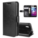 For ZTE Blade A3 Lite R64 Texture Single Horizontal Flip Protective Case with Holder & Card Slots & Wallet& Photo Frame(Black)