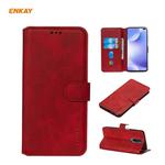 For Xiaomi Redmi K30 ENKAY Hat-Prince Horizontal Flip Leather Case with Holder & Card Slots & Wallet(Red)