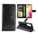 For Xiaomi Mi Note 10 Lite Crazy Horse Texture Leather Horizontal Flip Protective Case with Holder & Card Slots & Wallet & Photo Frame(Black)