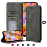 For Samsung Galaxy A11 (US) Retro Skin Feel Business Magnetic Horizontal Flip Leather Case(Dark Grey)