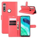 For Motorola Moto G Fast Litchi Texture Horizontal Flip Protective Case with Holder & Card Slots & Wallet(Red)