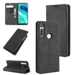 For Motorola Moto G Fast Retro-skin Business Magnetic Suction Leather Case with Holder & Card Slots & Wallet(Black)