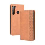 For HTC Desire 20 Pro Magnetic Buckle Retro Crazy Horse Texture Horizontal Flip Leather Case  , with Holder & Card Slots & Photo Frame(Brown)