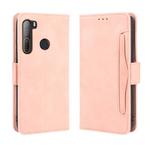 For HTC Desire 20 Pro Wallet Style Skin Feel Calf Pattern Leather Case ，with Separate Card Slot(Pink)