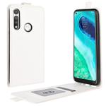 For Motorola Moto G Fast R64 Texture Single Vertical Flip Leather Protective Case with Card Slots & Photo Frame(White)