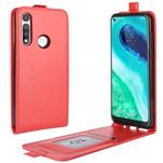 For Motorola Moto G Fast R64 Texture Single Vertical Flip Leather Protective Case with Card Slots & Photo Frame(Red)