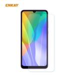 For Huawei Y6p ENKAY Hat-Prince 0.26mm 9H 2.5D Curved Edge Tempered Glass Film