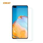 For Huawei P40 2 PCS ENKAY Hat-Prince 0.26mm 9H 2.5D Curved Edge Tempered Glass Film