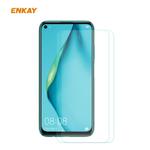 For Huawei P40 Lite 2 PCS ENKAY Hat-Prince 0.26mm 9H 2.5D Curved Edge Tempered Glass Film
